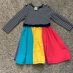 Colorful Striped Kids Dress